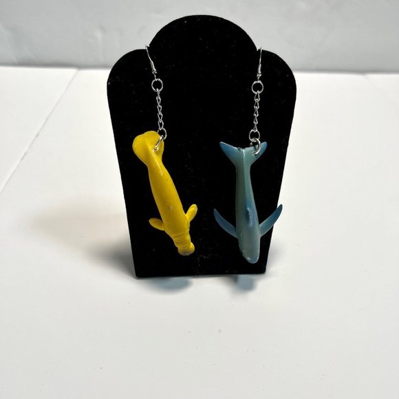 Handmade Jewelry - Handmade 3D Whale/Manatee Earrings